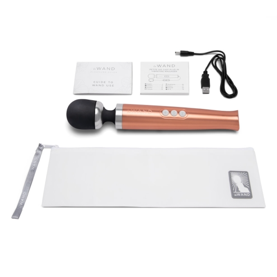 LE Wand Die Cast Rechargeable Massager — Rose Gold - LW0157