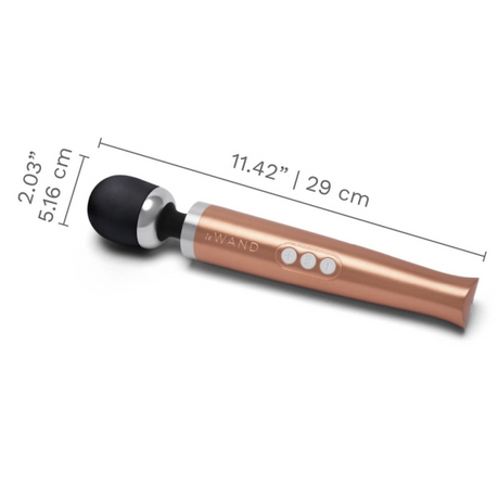 LE Wand Die Cast Rechargeable Massager — Rose Gold - LW0157