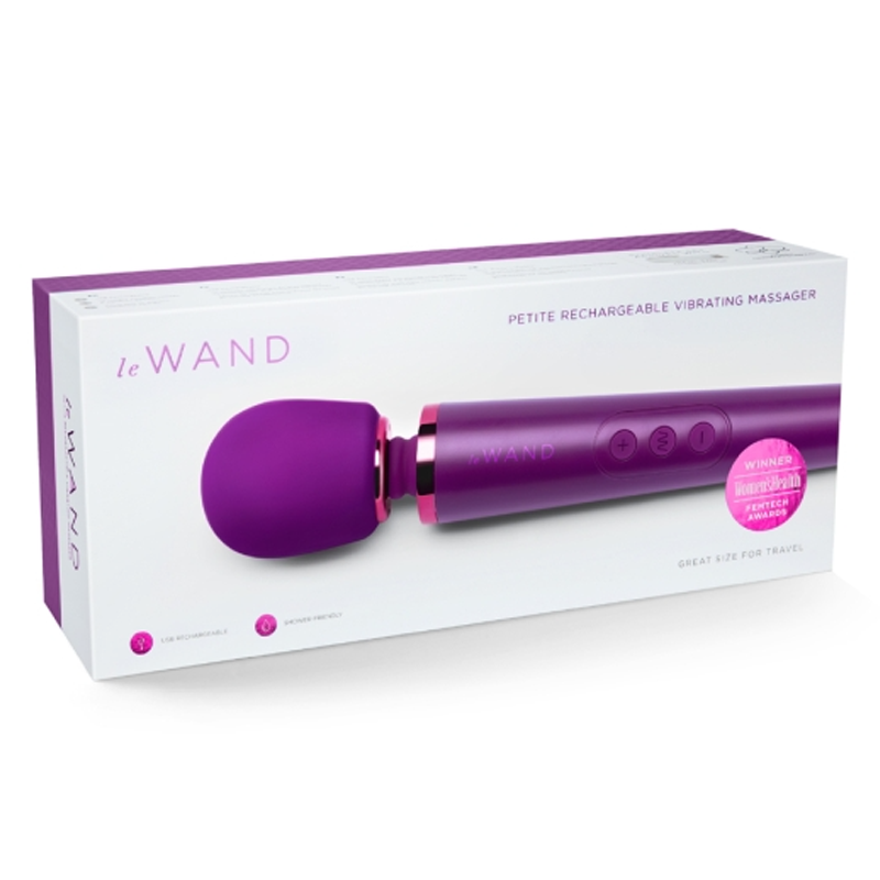 LE Wand Petite Rechargeable Wand Massager — Dark Cherry - LW0212