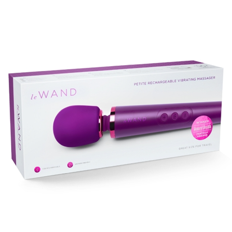LE Wand Petite Rechargeable Wand Massager — Dark Cherry - LW0212
