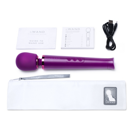 LE Wand Petite Rechargeable Wand Massager — Dark Cherry - LW0212