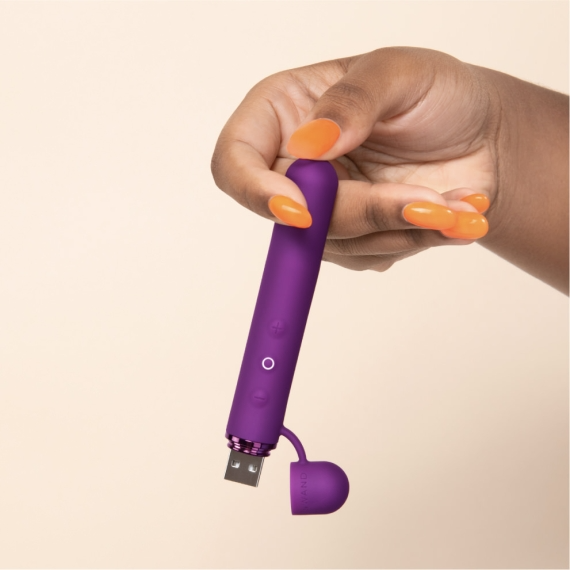 LE Wand Baton Slim Rechargeable Vibrator — Dark Cherry - LW0250