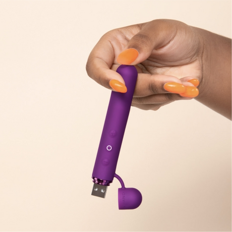 LE Wand Baton Slim Rechargeable Vibrator — Dark Cherry - LW0250