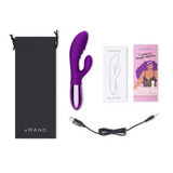 LE Wand Blend Rabbit Vibrator — Dark Cherry - LW1485