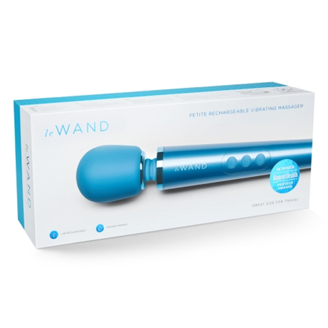 LE Wand Petite Rechargeable Wand Vibrator — Blue - LW2072