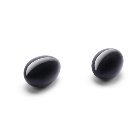LE Wand Crystal Yoni Egg — Black Obsidian, 45×30 mm - LW2476
