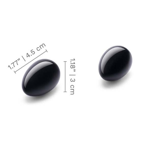 LE Wand Crystal Yoni Egg — Black Obsidian, 45×30 mm - LW2476