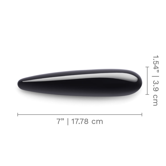 LE Wand Crystal Wand — Black Obsidian Crystal Vibrator, 177.8 mm - LW2537