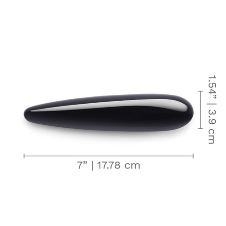 LE Wand Crystal Wand — Black Obsidian Crystal Vibrator, 177.8 mm - LW2537