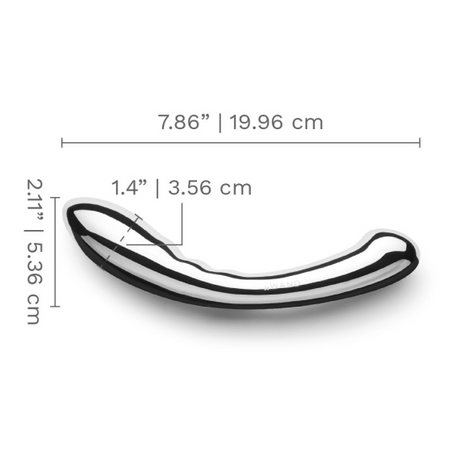 LE Wand Arch Stainless Steel Double-Ended G-Spot Wand, 7.9 in - LW4075