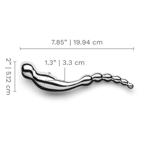 LE Wand Swerve Stainless Steel Dual-Ended Anal Toy, 21.5 cm - LW4082