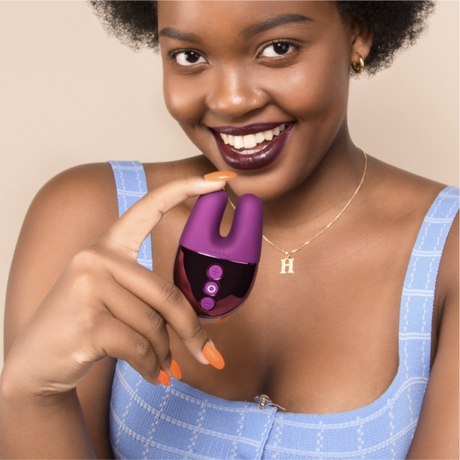 LE Wand Double Vibe Bunny Vibrator — Dark Cherry - LW5385