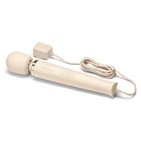 LE Wand Plug-In Vibrating Massager — Cream with 8-Foot Cord - LW7732