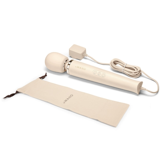 LE Wand Plug-In Vibrating Massager — Cream with 8-Foot Cord - LW7732