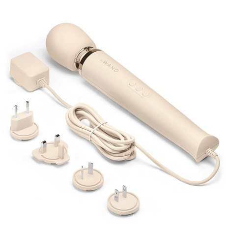 LE Wand Plug-In Vibrating Massager — Cream with 8-Foot Cord - LW7732