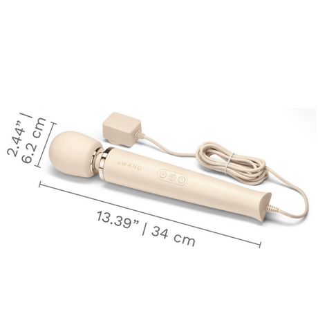 LE Wand Plug-In Vibrating Massager — Cream with 8-Foot Cord - LW7732