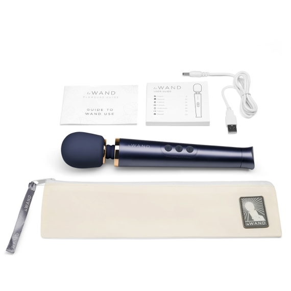 LE Wand Petite Rechargeable Wand Massager — Navy - LW8475