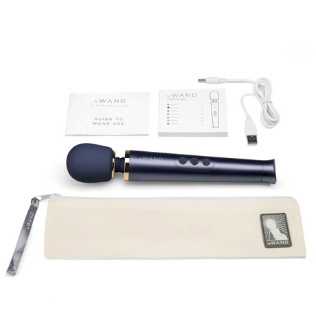 LE Wand Petite Rechargeable Wand Massager — Navy - LW8475