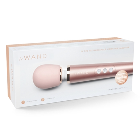 LE Wand Petite Rechargeable Wand Massager, Rose Gold - LW9752