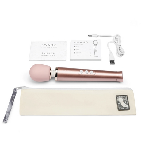 LE Wand Petite Rechargeable Wand Massager, Rose Gold - LW9752