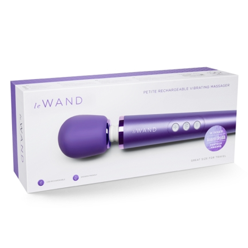 Le Wand Petite Rechargeable Wand Vibrator, Violet - LW9769
