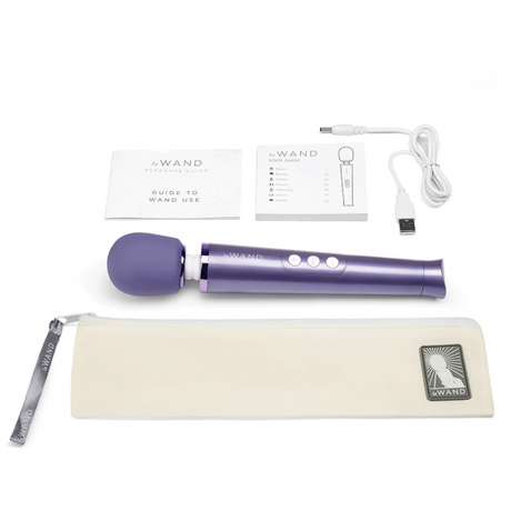 Le Wand Petite Rechargeable Wand Vibrator, Violet - LW9769