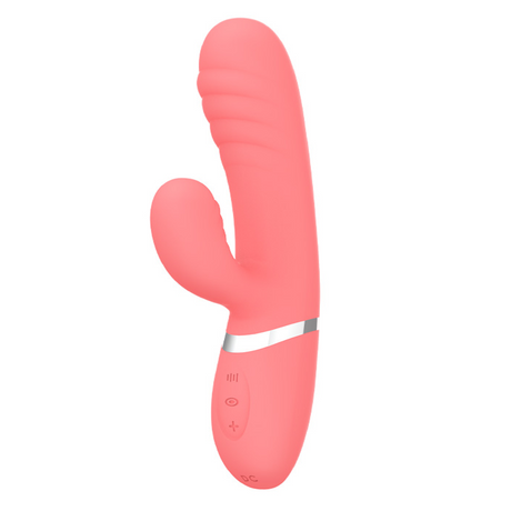 NOBÜ Lyra Silicone Vibrator — Coral, Rechargeable - NB1679