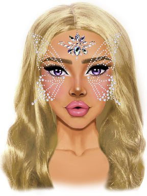 Leg Avenue Fairy Adhesive Face Jewel Stickers — Butterfly Medallion - LA-EYE041