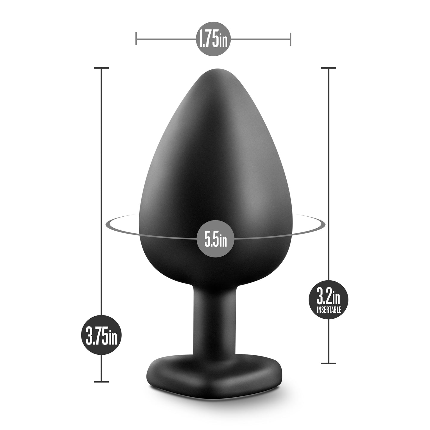 Temptasia - Bling Plug - Large - Black by Blush