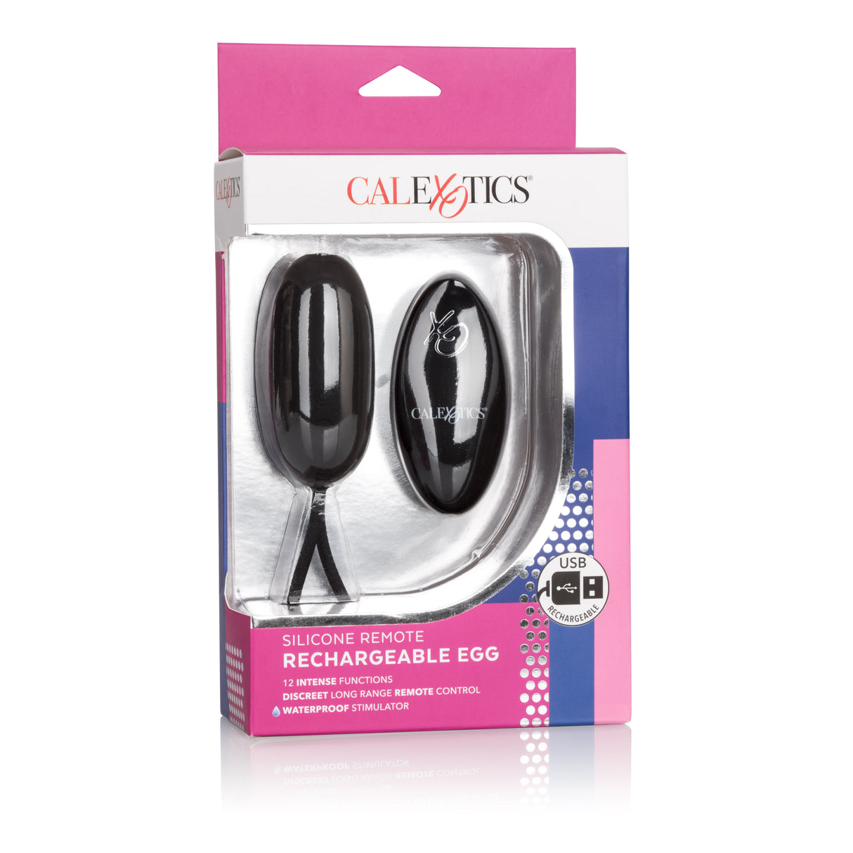 CalExotics Silicone Remote Rechargeable Egg — Black - SE0077303