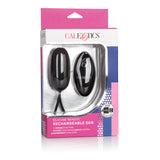 CalExotics Silicone Remote Rechargeable Egg — Black - SE0077303