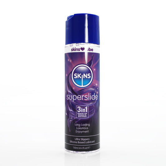 "Skins Super Slide Silicone Based 3 in 1 Lubricant 4.4oz CC-SKLUBSS4"