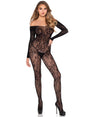 Leg Avenue Lace Jumpsuit, One Size Black - LA-89366BLKOS
