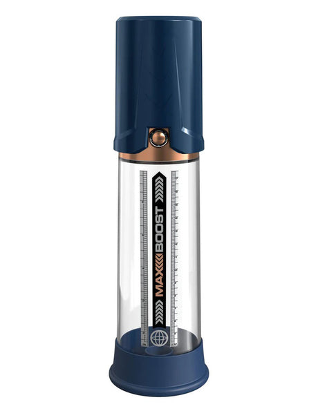 Pipedream Pump Worx Max Boost Penis Pump — Blue/Clear - PD3249-25