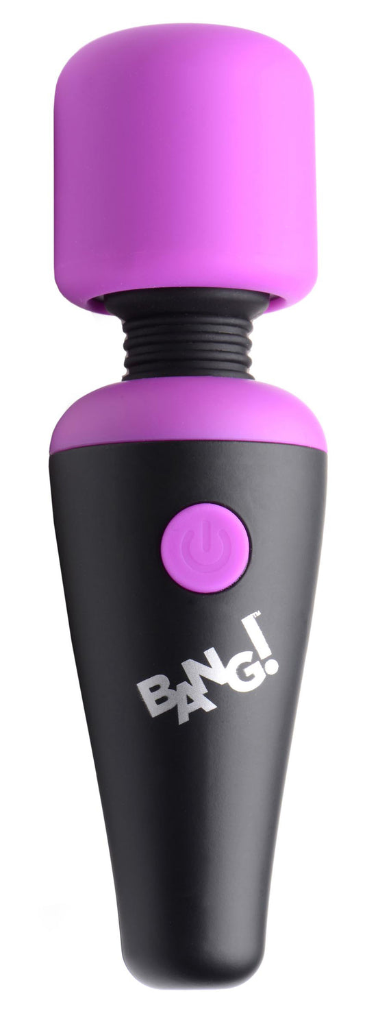 XR Brands Bang Mini Silicone Wand Vibrator — Purple, 4.3 in - BNG-AG786-PUR