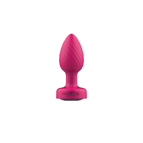 Viben Twila Twirling Light-Up Vibrating Anal Plug with Purple Gem & Pink Heart Remote - VB-CC9159