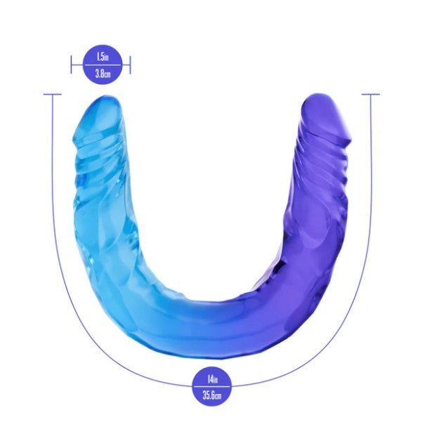 Blush B Yours Sugar Stud Double Dildo — 13.75in Multicolor - BL-29760