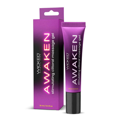 Wicked Sensual Care Awaken Clitoral Massaging Gel, 0.5 oz - WS-90805