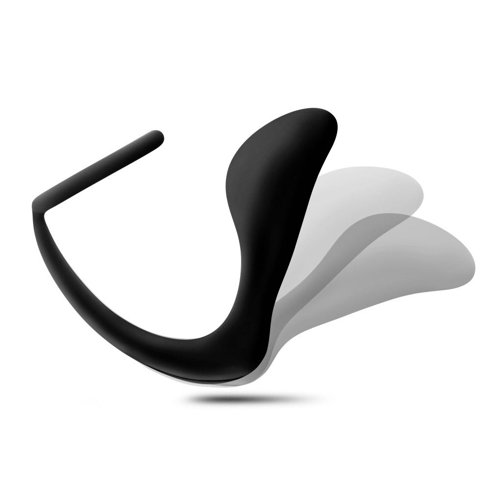 Anal Adventures - Platinum - Cock Ring Plug - Black by Blush