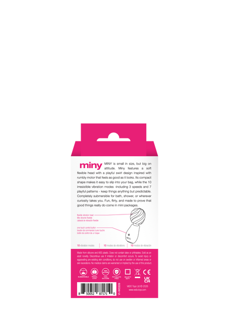 VeDO Miny Rechargeable Pocket-Size Mini Wand, Pink - VI-W0309