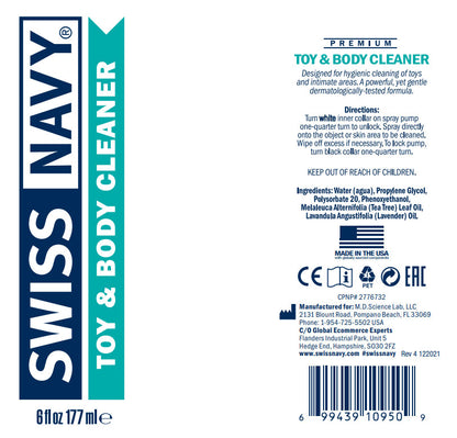 Swiss Navy Toy and Body Cleaner 7 Fl Oz / 207ml by M.D. Science Lab