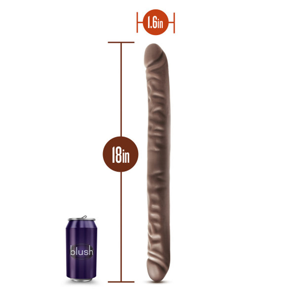 Dr. Skin - 18 Inch Double Dildo - Chocolate by Blush