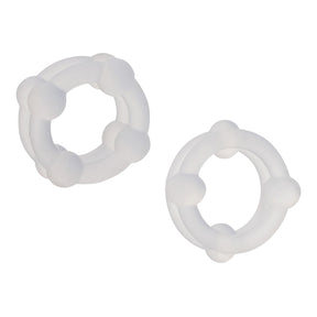 CalExotics Alpha Liquid Silicone Double Stacker Cock Rings, 2-Pack - SE1491852