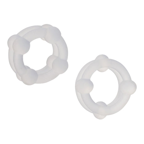 CalExotics Alpha Liquid Silicone Double Stacker Cock Rings, 2-Pack - SE1491852
