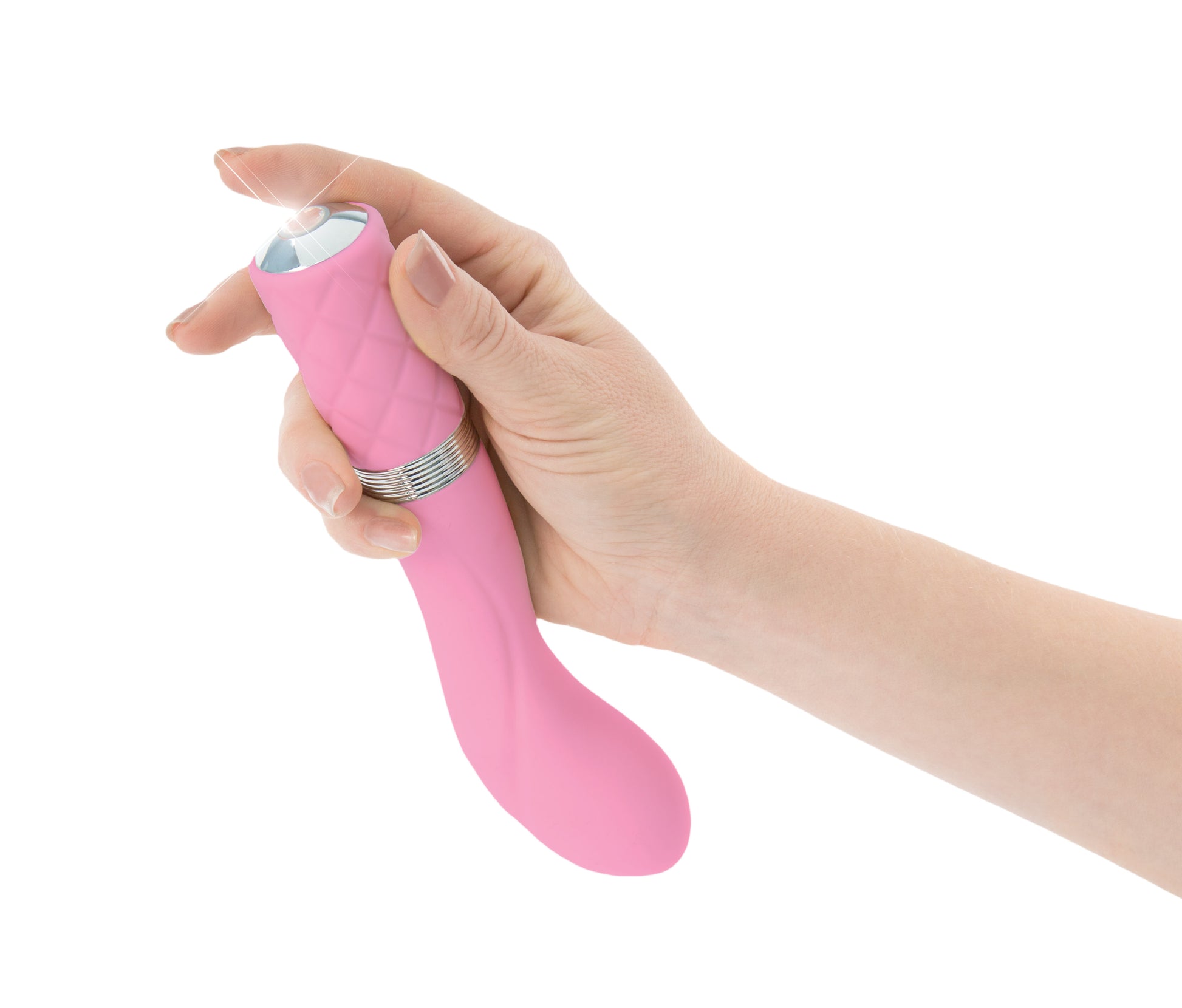 Pillow Talk Sassy G-Spot Vibe With Swarovski Crystal - Pink by BMS Factory