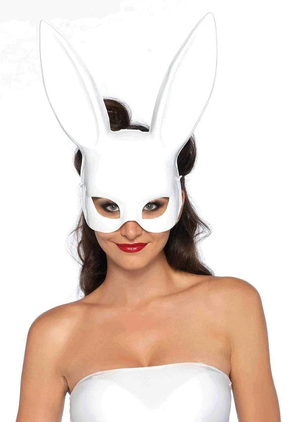 Leg Avenue Masquerade Rabbit Mask — One Size, White - LA-2628OSWHT