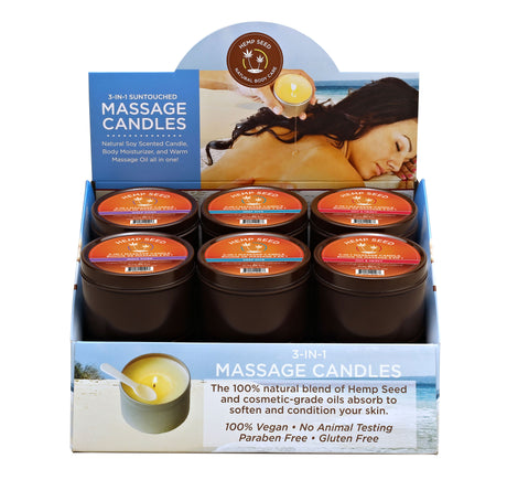 Earthly Body 12-Piece Summer Candle Display — 6 oz Tins with Tester - EB-HSCS021D