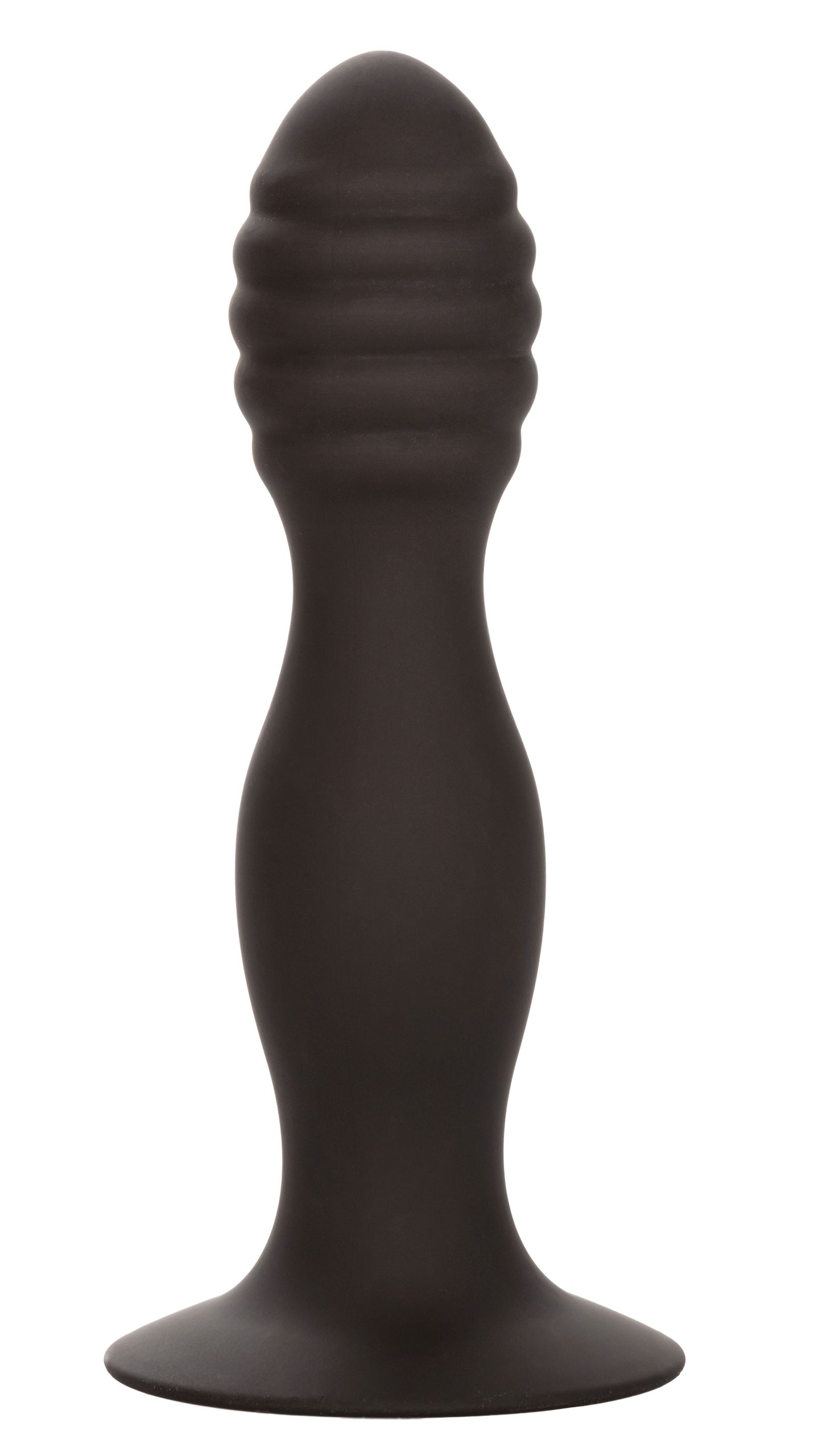 "Silicone Ribbed Anal Stud - Black SE0416252"