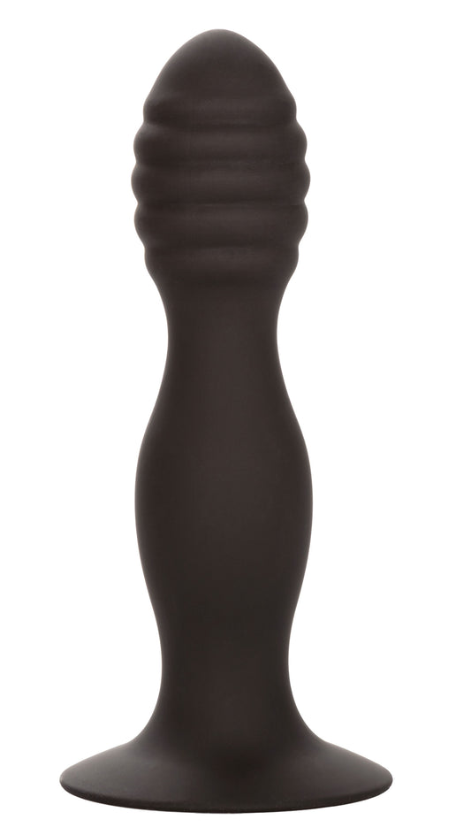 "Silicone Ribbed Anal Stud - Black SE0416252"