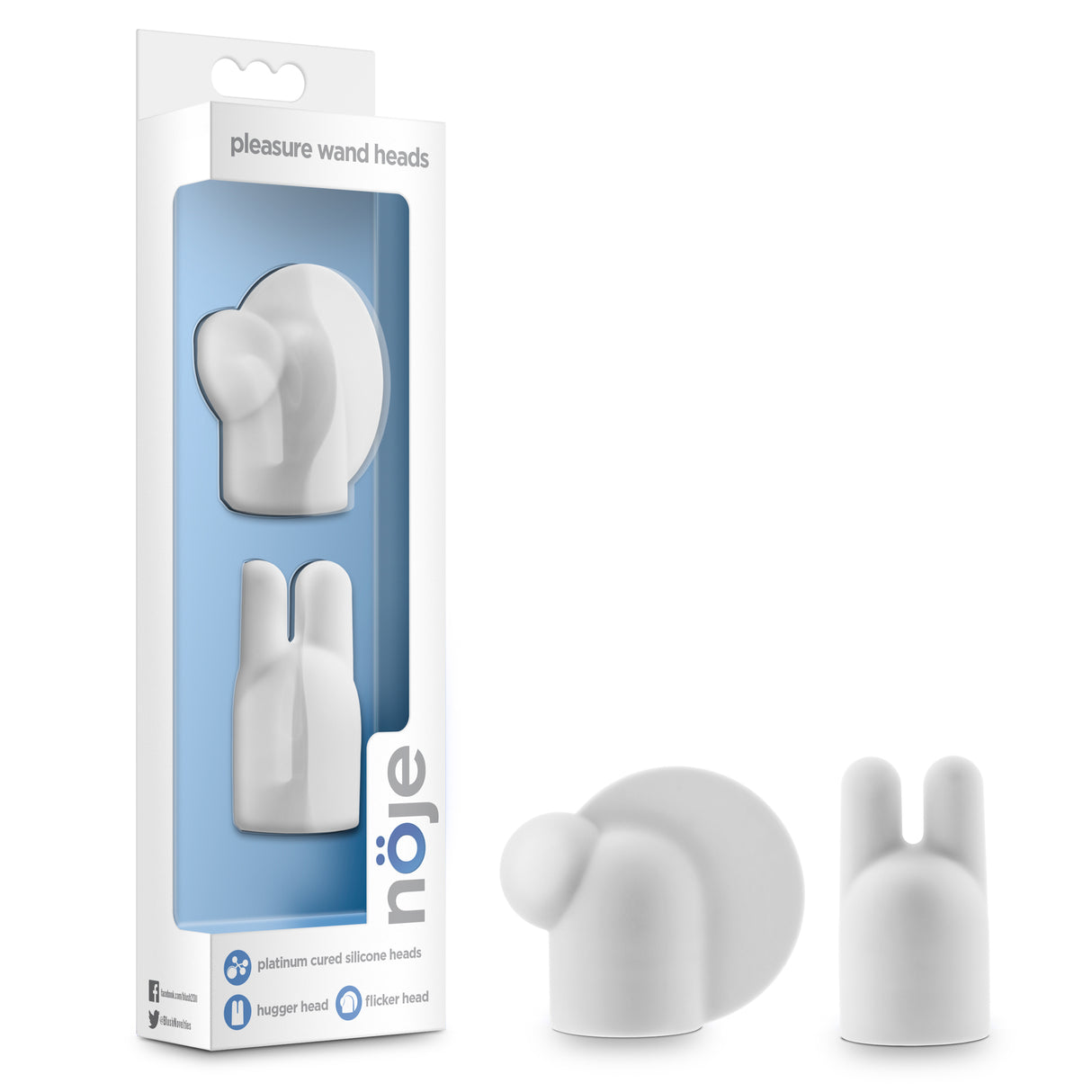 Blush Noje Pleasure Wand Heads — Platinum-Cured Silicone Attachments - BL-72414